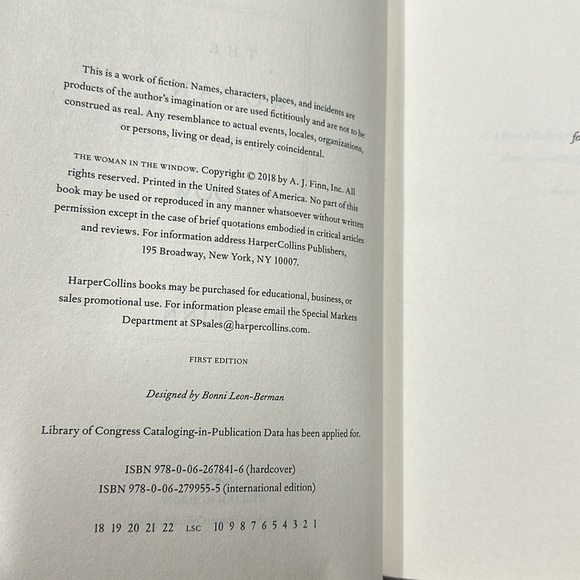 The woman in the window hardback book by AJ Finn - Picture 3 of 8